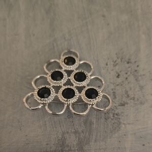 Elegant Silver and Black Women's Jewelry Piece